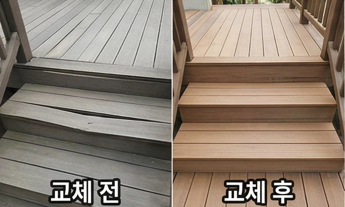 합성목데크 시공 전